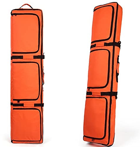 Rollen für Flugreisen Skitaschen – tragbare wasserdichte Snowboard-Tasche | große Kapazität | ideal für Roadtrips & Flugreisen | passend für 2 Sets Ski