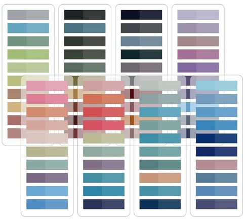 Duoleimi Haftnotizen Pastell Set - 1600pcs 8 Stile Sticky Tabs für Seitenmarkierung und Buchannotation, Index Tabs, Pagemarker, perfekte annotating supplies für Büro und Schule.