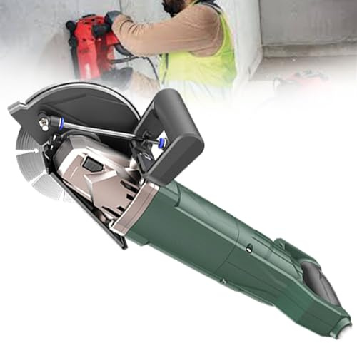星姿 Cortador de pared de hormigón manual de 3,2 kg con indicador de falla, máquina de corte de agua, 133 mm de diámetro, profundidad ajustable de 18 a 38 mm, 7500 rpm, con asa, 3200 W, con arranque