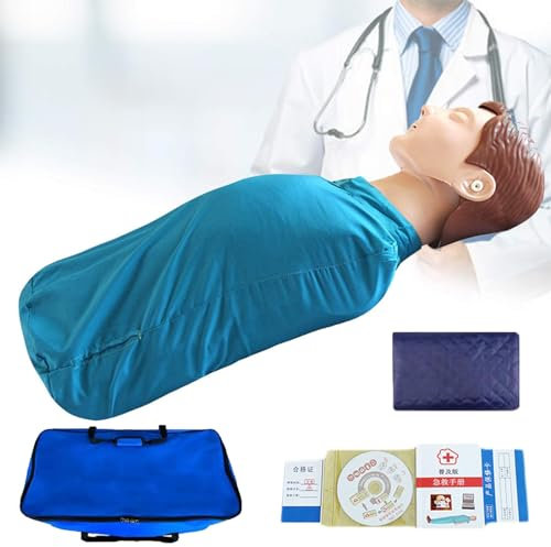 Halbkörper-Wiederbelebungssimulator, Cpr-Trainingspuppe, Wiederbelebungspuppen, Ganzkörper-Cpr-Erste-Hilfe-Trainingspuppe, Für Die Ausbildung In Krankenhäusern, Pädagogischen Schulen,Halbkörper