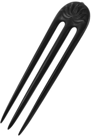 GAROZATION Haarnadel Aus Schwarzem Ebenholz Vintage Haarstab Chinesische Haargabel Für Dickes Haar Duttfrisur Haarschmuck Für Damen Und Fest Frisuren