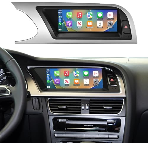 Ninetom Autoradio écran Tactile 8,9 avec Carplay sans Fil et Android Auto pour 2008-2016 Audi A5 S5 avec système 3G MMI+, Prend en Charge Mirrorlink, Caméra, Navigation