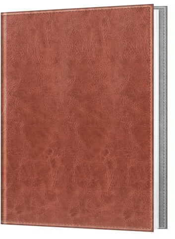 Fintie Photo Album for 8x10 Photos - 52 Pockets Premium Vegan Leather Cover Pictures Albums Book, Art Portfolio Collection for Family/Wedding/Anniversary Artwork (Vintage Brown)