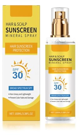 SPF30 Scalp Protector Spray 100 ml Protection Solaire,Protection Solaire Cheveux,Hair & Scalp Sunscreen, Prevent Hair Color Fade/Dryness, Suitable for Hiking/Beach/Running, Non-Greasy Formula (1)