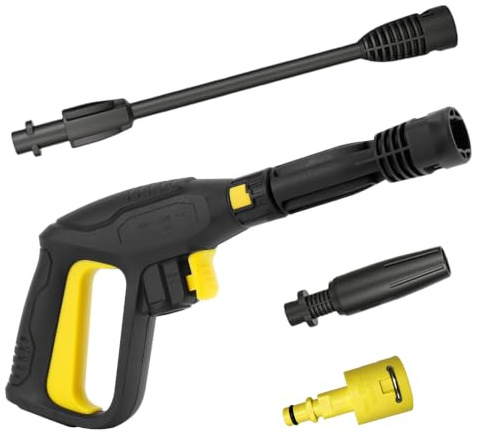 Xynovia Pistolet Lance avec Buse Réglable, Pistolet de Remplacement et Lance de Nettoyage pour Karcher Nettoyeur Haute Pression avec Système de Raccord Rapide, 2100 PSI, Buse à Jet Réglable