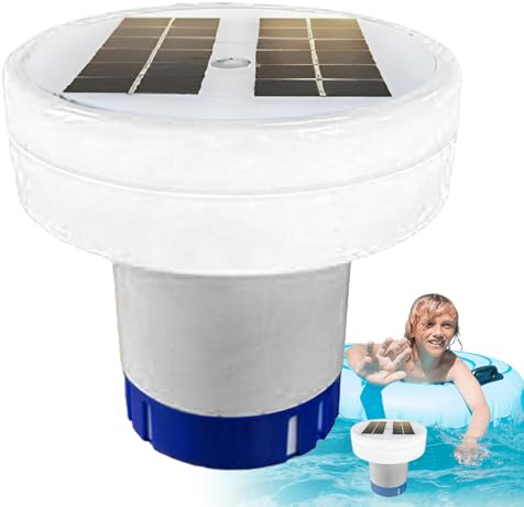 Ioniseur solaire pour piscine, ioniseur d'eau de piscine, ioniseur flottant pour piscine, nettoyeur d'eau et purificateur d'eau anti-coulure, chlore de piscine, pièce de rechange pour spa