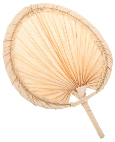 HONMEET Abanico de Mano con Mango Abanico de Palma Natural para Verano y Decoración de Pared Ventilador Ligero y Portátil para Enfriar Días Calurosos