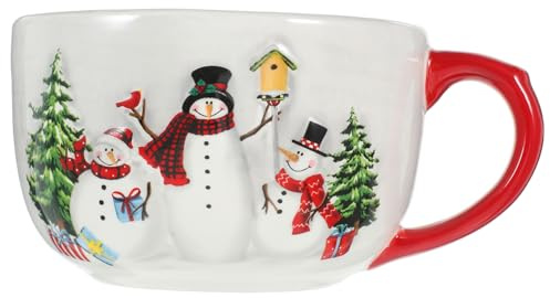 LOLIPPYY Taza de Cerámica con Navideño de Taza para Desayuno y Sopa Regalo Festivo para Hogar Oficina y Café Diseño y Navideño