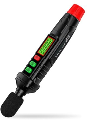 Decibelmätare, Ljudnivåmätare Bärbar decibelmätare A-vägd brusdetektor 30-130dB Mini decibelövervakningsenhet Digital display