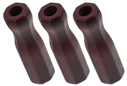 Healeved Set da 3 Impugnature in Legno Ottagonali per Calcio Balilla, Manici Sostitutivi Antiscivolo per Tavoli da Calciobalilla Standard, Accessori Ricambio per Partite di Calcio
