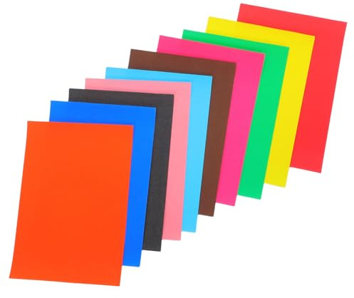 Homoyoyo Papel de Lija de Colores 10 Piezas 8k Fuerza de Fricción Fuerte Color Aleatorio de Papel Especial para Pintura al Óleo y Manualidades, Adecuado para Niños Edades