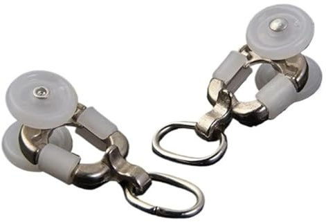 10 pezzi di binari for tende, rulli for soffitto, pulegge, ganci silenziosi, tende, ruote in metallo, rulli for binari, montaggio su pulegge scorrevoli, binari(M)
