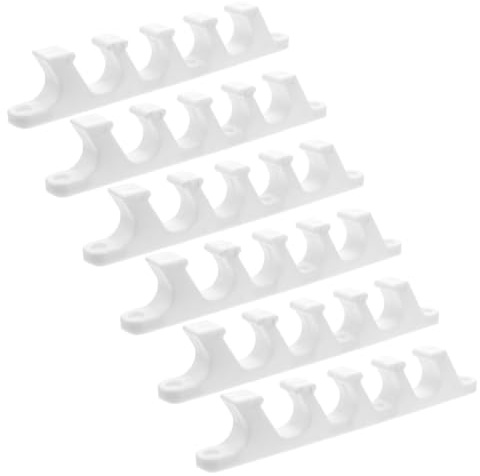 WATIIFUFU 6pcs Plastic Recliner Adjustment Brackets with Five-notch Design for Garden Loungers and Outdoor Furniture, Weather Resistant Support Buckles for Picnics and Terrace Use