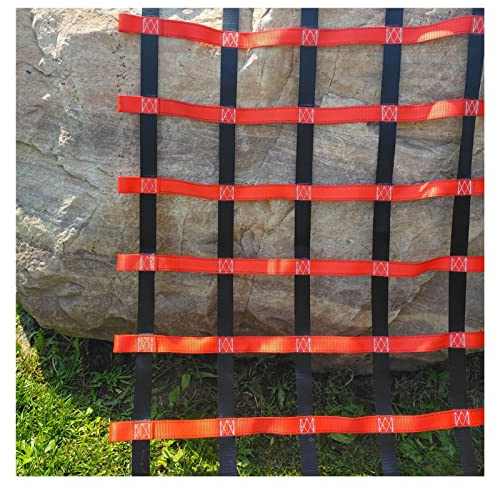DREAMOSA Swing Set Climbing Net,Climbing Net for Kids Outdoor Playground Ladder Safety Ninja Polyester Net Netting,Ninja Slackline Cargo Rope Ladder Heavy Duty,Jungle Gym,Training Equipment