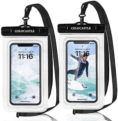 Custodia Impermeabile Smartphone, 2 Pezzi IPX8 Cover Cellulare Sacca Mare Subacquea per iPhone 14 13 12 11 Pro Max XR XS Max X Samsung Galaxy Xiaomi Redmi Huawei P40 P30 PRO P30 Fino a 7.8