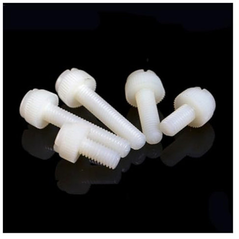 10-50 Stück M3 M4 M5 M6 M8 Weiße Nylon Rändelschraube PA66 Nylon Kunststoff Handdrehschraube Computer Handschrauben Anziehen (Size : M4x10 (50pcs))