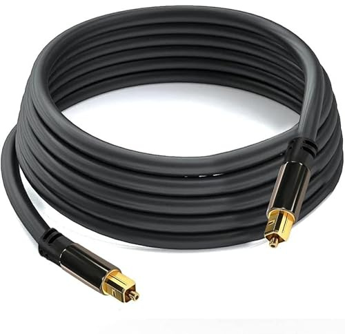 Cable óptico TOSLINK para audio (Stereo Dolby Digital Normal, DTS). Conectores TOSLINK macho a macho. Pro Series, longitud de 3 metros. Color negro.