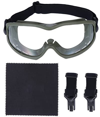 PartyKindom Schutzbrille Für Fahrradbrillen Retro-brille Outdoor-brille Mit Kratzfesten Pc-linsen Und Verstellbarem Riemen Für Kopfbedeckungsmodus Und Helmmodus