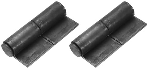 Sourcing Map 2 Pack 3-8/9 x 2 Carbon Steel Weldable Flag Hinges with Removable Pin, Weldable Lift Off Hinges for Metal Gate Swing Door Trailer Ramp