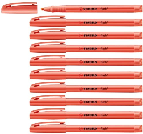 STABILO - Textmarker - flash | 10er Pack, rot