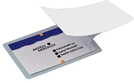 Sigel VZ215 självhäftande lamineringsfickor för visitkort/ID-kort, 100 st.