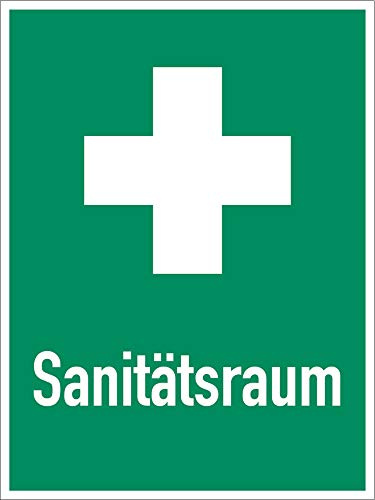 Schild Hinweis auf Erste Hilfe Sanitätsraum 40x30cm PVC