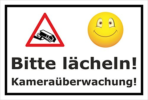 Melis-Folienwerkstatt Schild - Kamera-überwachung - 15x10cm | 3mm Aluverbund – S00348-015-A 20 VAR