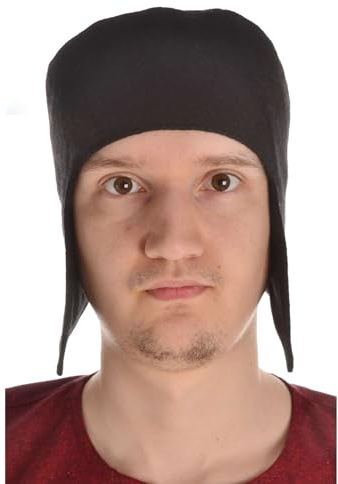 HEMAD Mittelalter Kappe Kahedins aus Wollfilz Braun, Schwarz, Grau, Rot M,L,XL Gewandung LARP