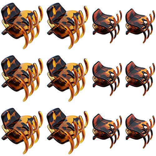 TXErfolg 12 Stück Haarklammer Kunststoff 2 Größen Damen Haargreifer Haarklammern Hair Claw Clips Haar Zubehör für Mädchen und Frauen