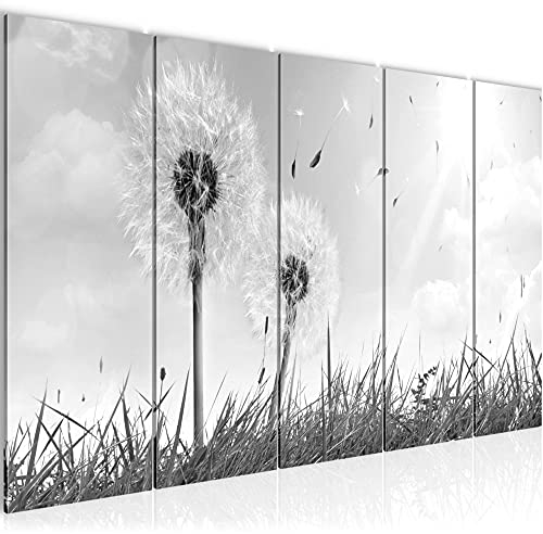 Runa Art Bild Pusteblume Wandbilder auf Vlies Leinwand 5 Teilig Wanddekoration Wohnzimmer Schlafzimmer 034556c