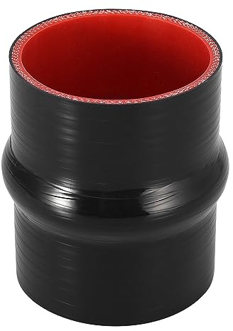 X AUTOHAUX 76mm 2.99 ID Manguera de Silicona Acoplador Intercooler Tubo Negro para Coche
