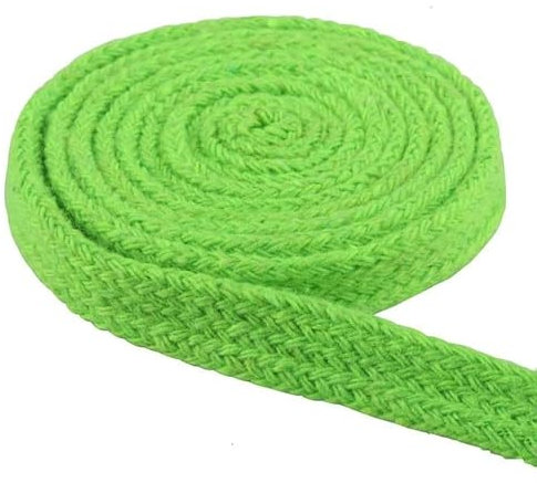 POLAY 5M 10mm Baumwollseil Hohle Flache verdrehte Schnur mehrfarbige gewebte Schnur Taillenseil Handarbeit Heimwerken DIY Hose Schuhkappe Dekoration