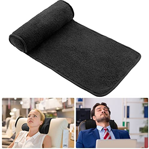 Weysat Neck Pillow for Recliner Head Pillow Adjustable Plush Pillow Neck Roll Non Slip Fleece Couch Neck Head Support Pillow for Travel Home Recliner Sofa Armchair (Black)