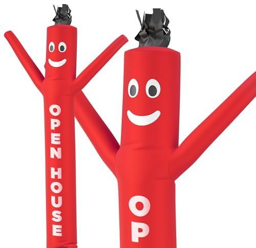 LookOurWay Air Dancers Wacky Waving Inflatable Tube Man Attachment - 6 Feet Tall Advertising Air Dancer Waving Man Inflatable Tube Guy - Blower Not Included - Open House