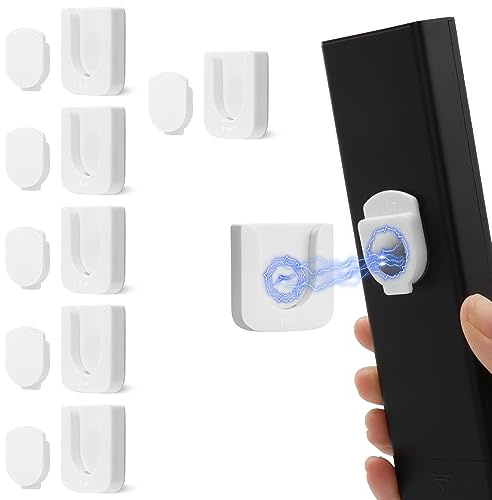 FIDWALL Soporte de pared magnético para control remoto, diseño innovador de ranura para organizar sin esfuerzo artículos del hogar, la oficina y la escuela (paquete de 6, blanco)