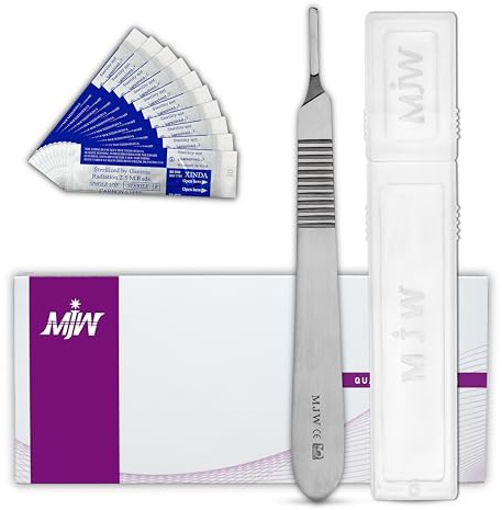 MJW 10 Pcs Crafting Edges # 10 with Crafting Handle No.3 Suitable for Sign, Craft, Card Making Cutter