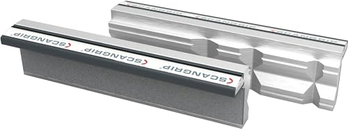 SCANGRIP | Prismen-Magnet-Schraubstockbacken | Aluminium | 1 Paar | Backenbreite 140 mm