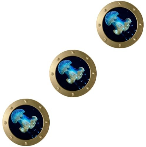 Toyvian 3stücke Submarine Window Wandaufkleber Quallen Sticker Für Babyzimmer Und Wohnzimmer Abnehmbar Moderne Dekoration Für Kinderzimmer Und Wohnräume