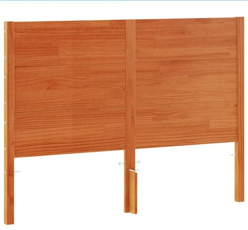 vidaXL Cabecero de Cama Madera Maciza de Pino marrón Cera 135 cm