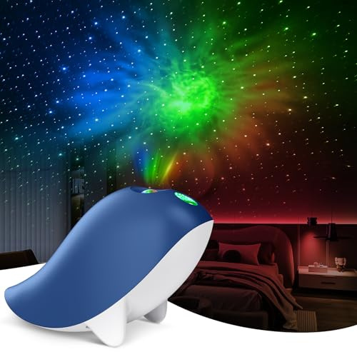 DEEHIX Star Projector Bedroom Bedside Lamps, Night Light for Kids Ceiling Starry Sky Projection lamp Bedroom Decor led Lights for Room,Galaxy Projector Cool Gifts for Teen Girls