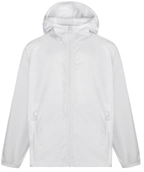 Mukua WZ70K_100_9/11 Giacca antivento White, taglia 9/11 Unisex bambini, bianco, Talla 9/11