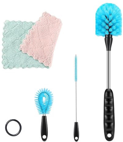 4 Piece Cleaning Brush Set, 1 Piece Rag, Bottle Cleaning Brush, Dishwashing Brush, Bottle Cleaning Brush, Bottle Brush Cleaning Set, Bottle Cleaning Brush Set