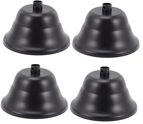 Yardenfun 4 pezzi soffitto baldacchino lampadario piastra di montaggio 90 mm nero metallo baldacchino kit per lampade di cristallo e candele, sala da pranzo, veranda, illuminazione fatta in casa