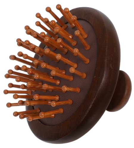 MOLUCKFU Holzkamm Für Haarwäsche Und Kopfhautpeeling Massageschaufeln Zur Entwirrung Kompakt Und Tragbar Für Salon Und Heimgebrauch Geeignet Für Haartypen