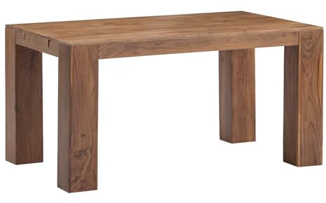 Woodkings erweiterbarer Esstisch Osbon | Holztisch 146x90 cm | Küchentisch aus massiven Akazienholz | Tisch für Esszimmer Küche Wohnbereich | mit Ansteckplatten robust flexibel zeitlos