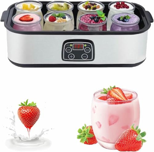 XSDAJSD Yogurtera Digital automática, con Temporizador, la Mejor yogurtera automática, Multifuncional.