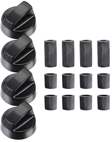 Générique Bouton De Cuisson 8 Pièces Boutons Universels Avec Adaptateurs ABS Boutons Rotatifs Pour Cuisinière Pour Four Cuisinière Et Plaques De Cuisson Gaziniere Electrique Gaz