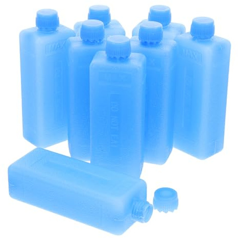 WHAMVOX 8pcs Reusable Ice Blocks Cooler Packs for Lunch Bags and Air Coolers PE Freezer Packs Mini for Camping Picnic Shipping Temperature Reduction and Fresh Air Cooling