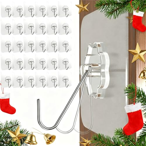 Menz Haken selbstklebend, 30 Stück transparent Klebehaken extra stark, 10Kg Klebehaken outdoor wetterfest, Wandhaken selbstklebend, Decke & Wand drehbar, Mehrzweck für Küche, Bad, Deko