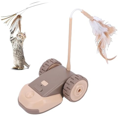 HEEPDD Juguete para Gatos con Control Remoto, Juguete Recargable para Ratón para Gatos, Velocidad Ajustable, Eléctrico, Automático, Interactivo, para de Interior con
